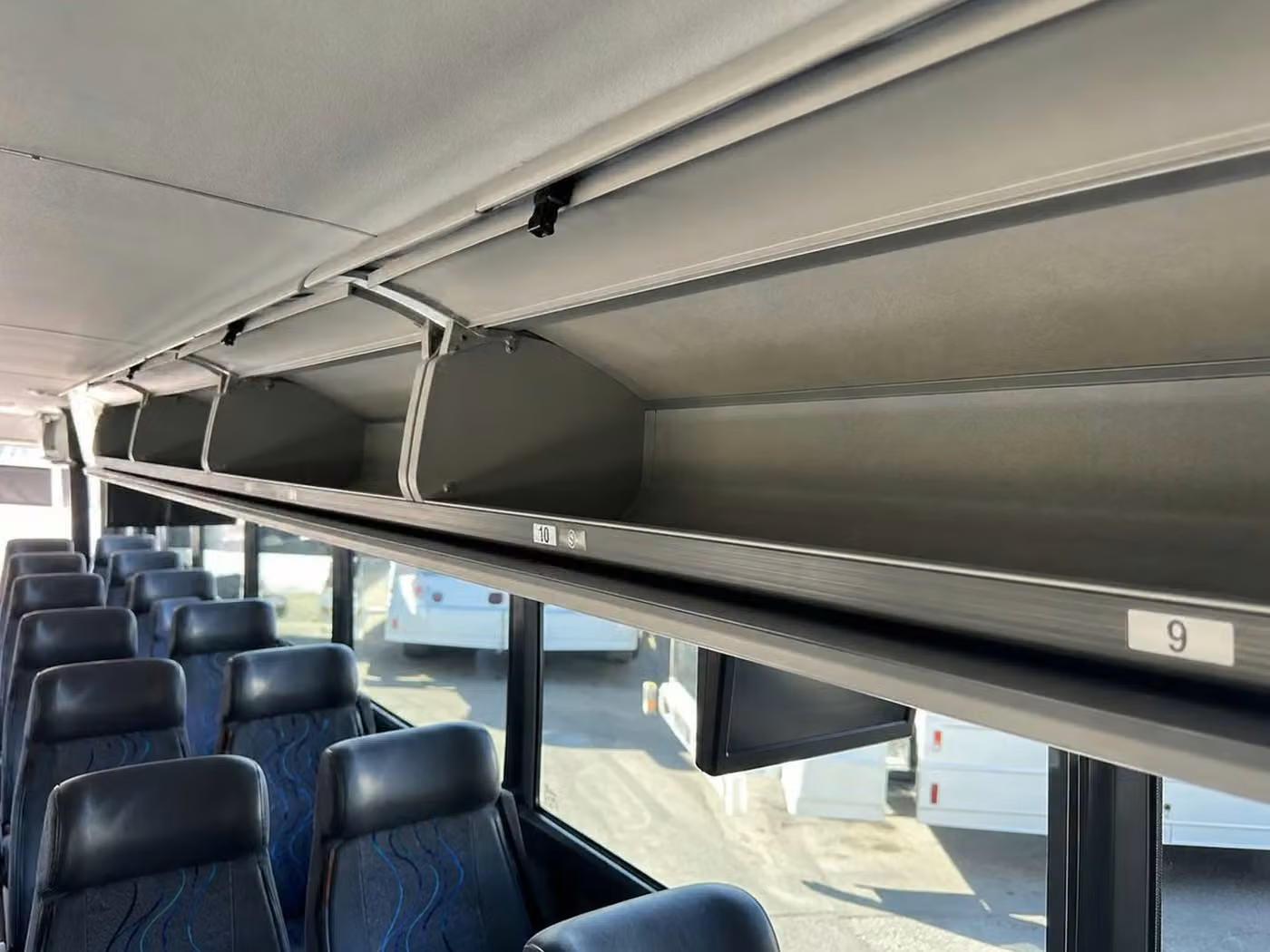 mcdonough 18 passenger minibus overhead storage