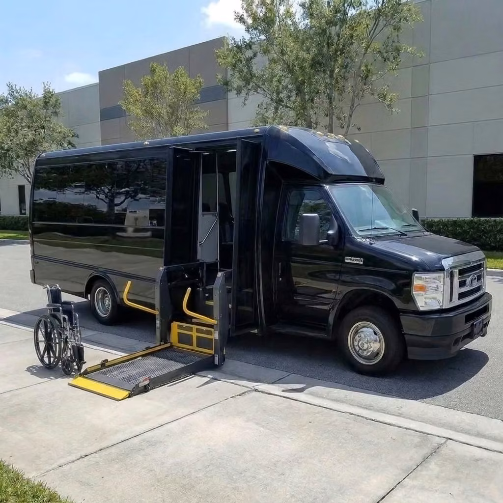 mcdonough 18 passenger minibus wheelchair lift