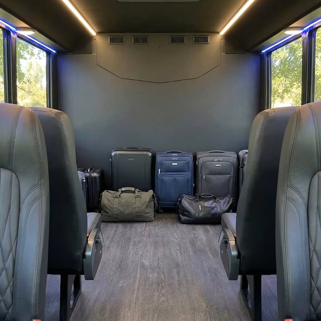mcdonough 20 passenger minibus luggage area