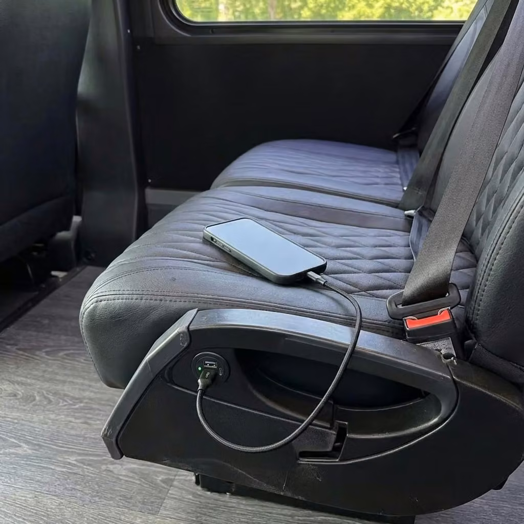 mcdonough 20 passenger minibus usb charging