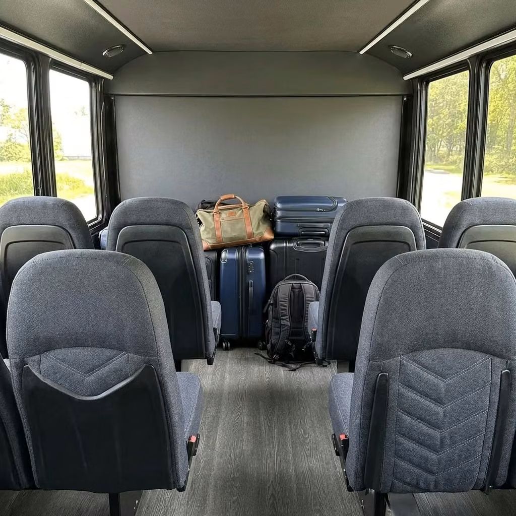 mcdonough 25 passenger minibus luggage area