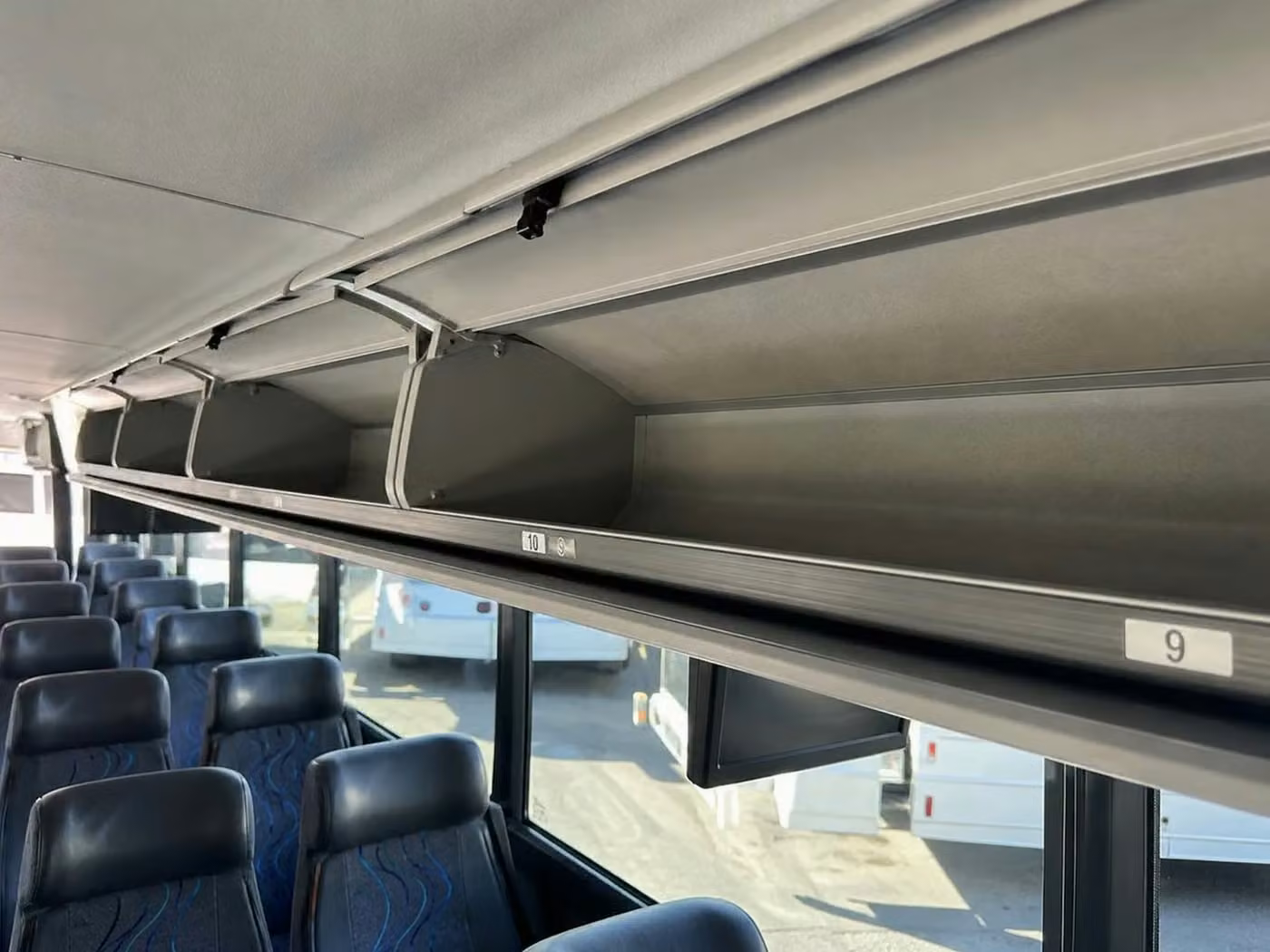 mcdonough 25 passenger minibus overhead storage