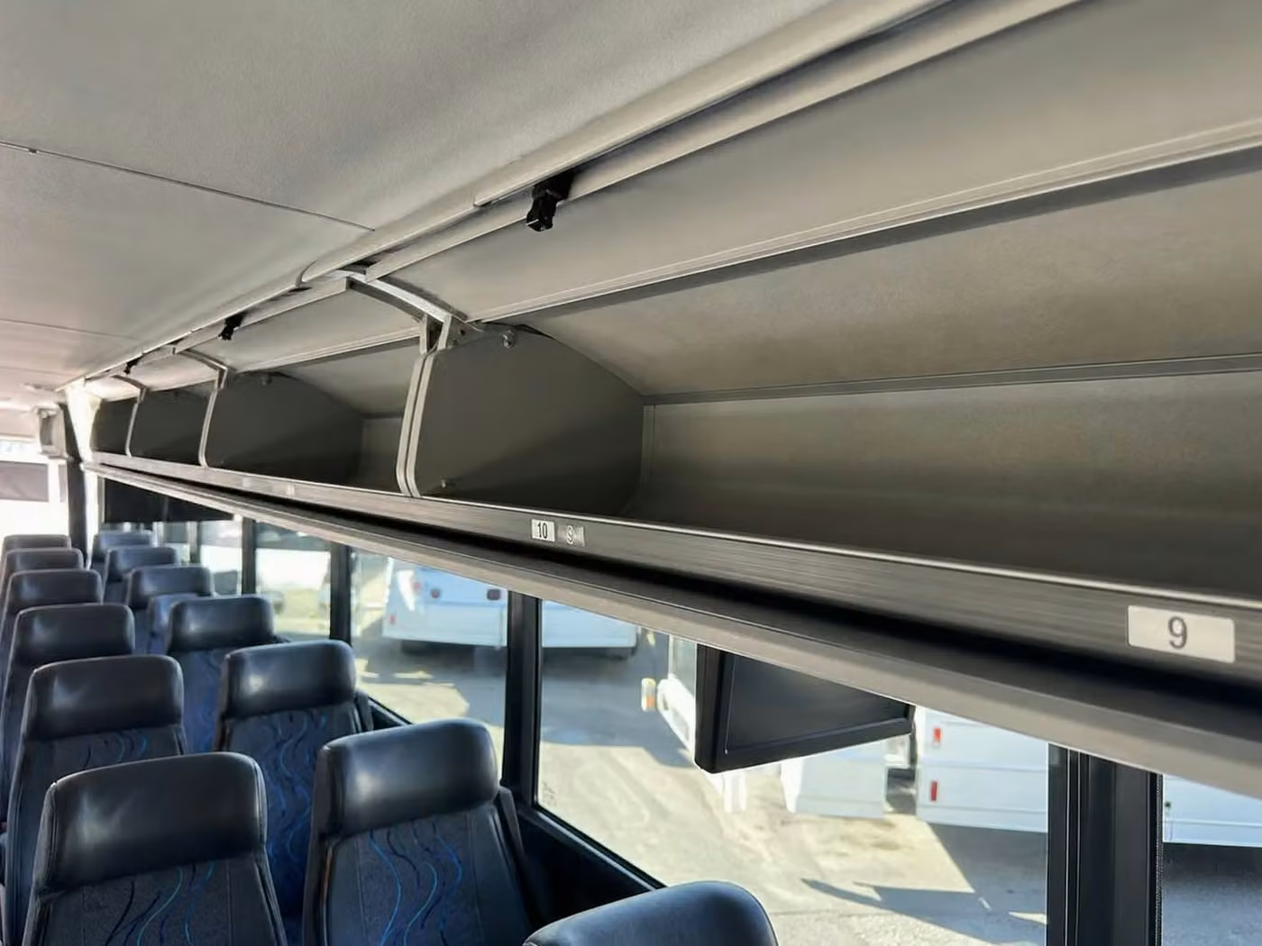 mcdonough 35 passenger minibus overhead storage