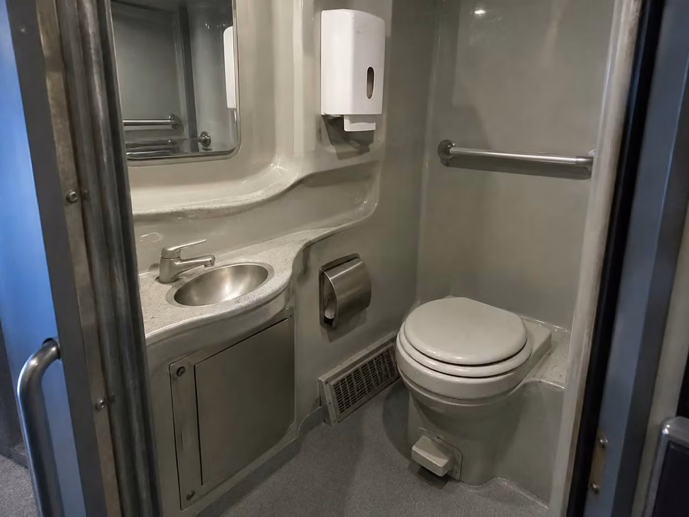 mcdonough charter bus onboard restroom
