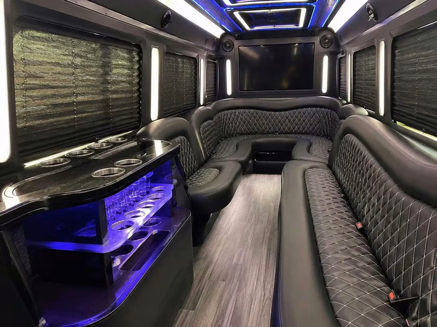 mcdonough party bus bar area
