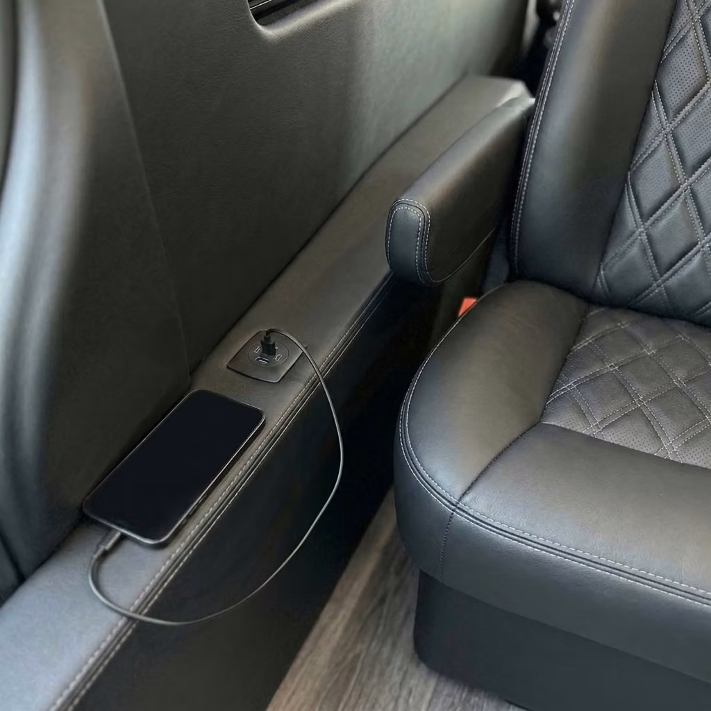 mcdonough sprinter van rental with driver usb charging